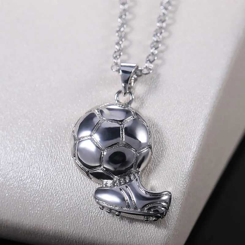 Huitan Play Football Shape Pendant Sporty Jewelry Salute to Football Charm Necklace Birthday Party Gift N Option Soccer Fans X250224