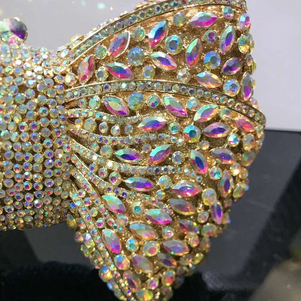 Women's Bags XIYUAN Color Fashion Hollow Bow Woman Evening Bag Wedding Bride Dia Stone Purse Crystal Banquet Gala Party Dinner Handbag