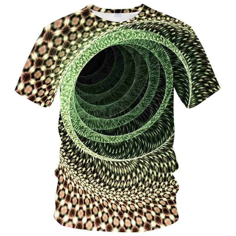 Funny Illusion Graphic T Shirt for Men 3D Printed Art Optical T-shirt clothing y2k Tops Harajuku Fashion Street Tees Womens Clothing W250224