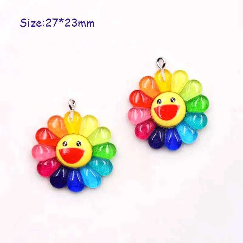 50cm full-size cute Suower resin pendant chain necklace for gifts X250224