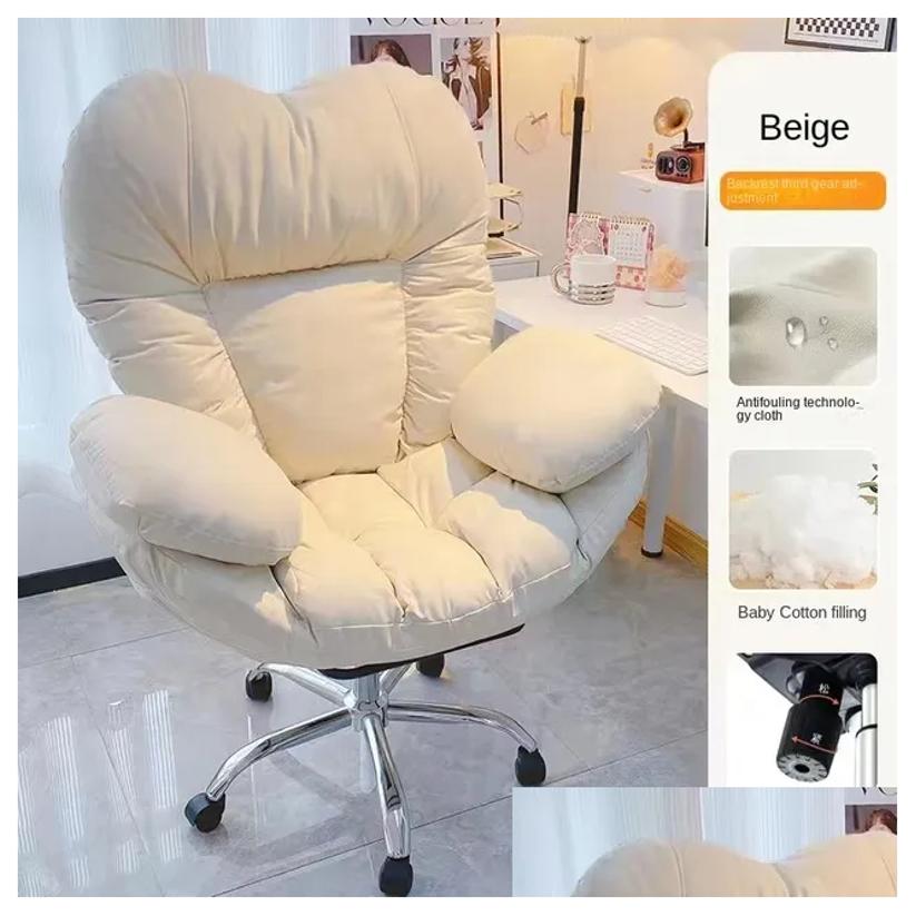 Other Furniture Lazy Silla Game Sofa Chair Office Home Study Bedroom Lifting Rotating Adjustable Widened Cushion With Foot Rest Drop D Otcvg