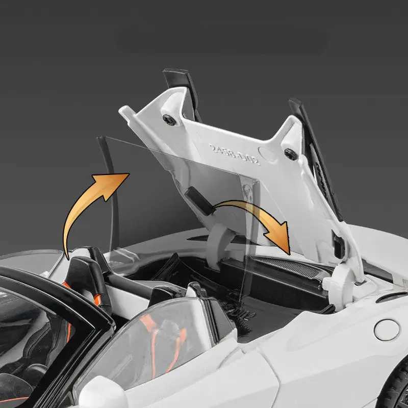 1 24 McLaren 720S Alloy Racing Diecast Metal Sports Car Model Silation Sound and Light Collection Childrens Toy Gift Free shipping