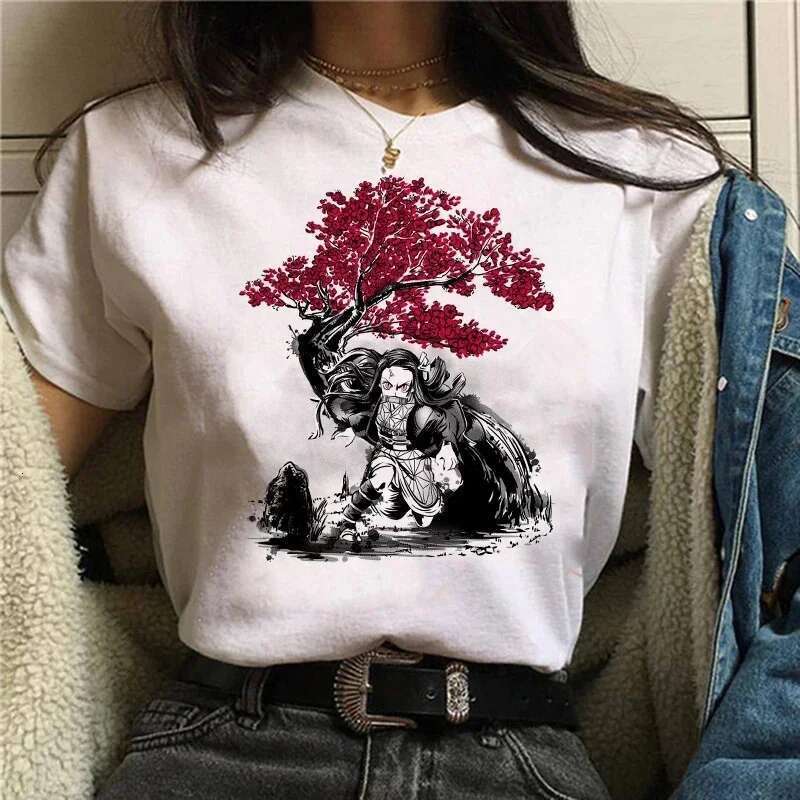 Demon Slayer T-shirt for women, Kimetsu No Yaiba, Nezuko Tshirt 600, Tanjirou Kamado Graphic Tee Shirt, Japanese Anime Manga