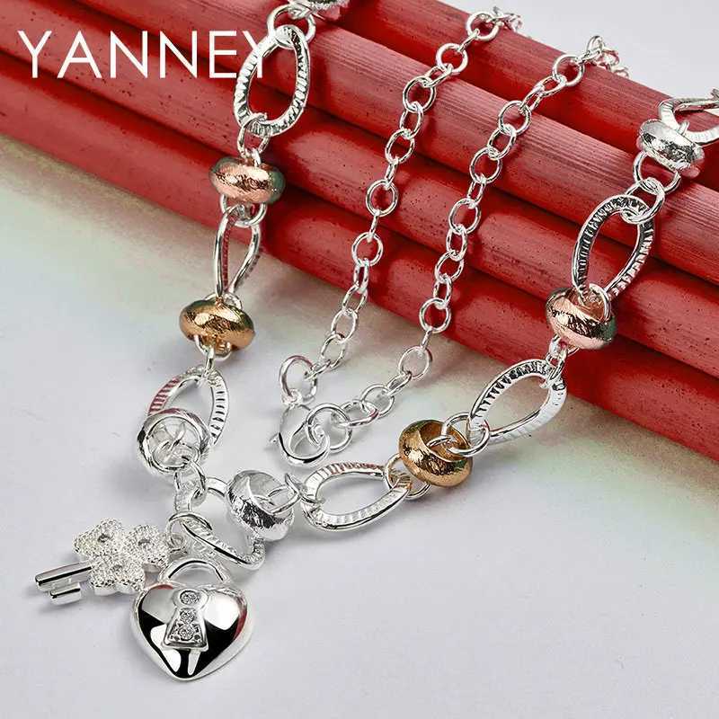 New 925 sterling silver 18 inch zircon necklace mens fashion hip-hop charm gift jewelry wedding X250224