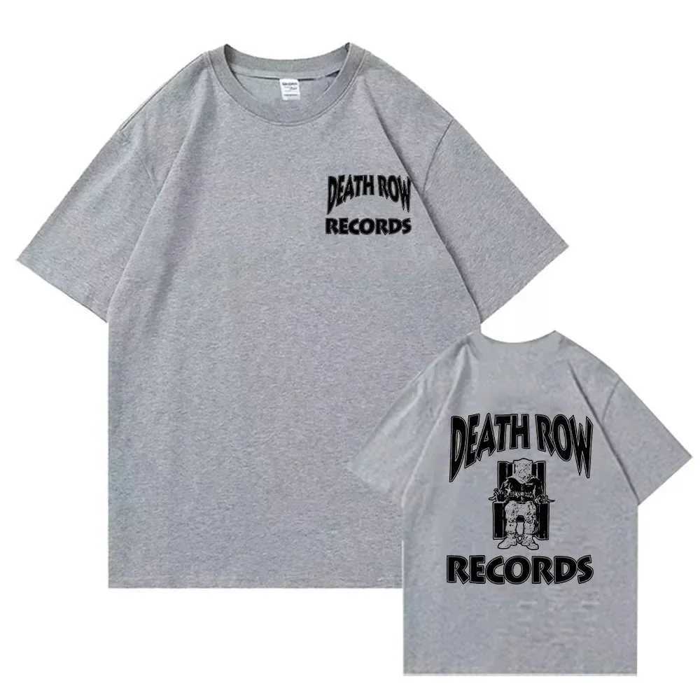 Death Row Records Dr Dre Tupac T-Shirt Vintage Fitness T-shirt Streetwear Casual O-Neck Tee Shirt Hip Hop Tshirts Men Unisex TopT250224