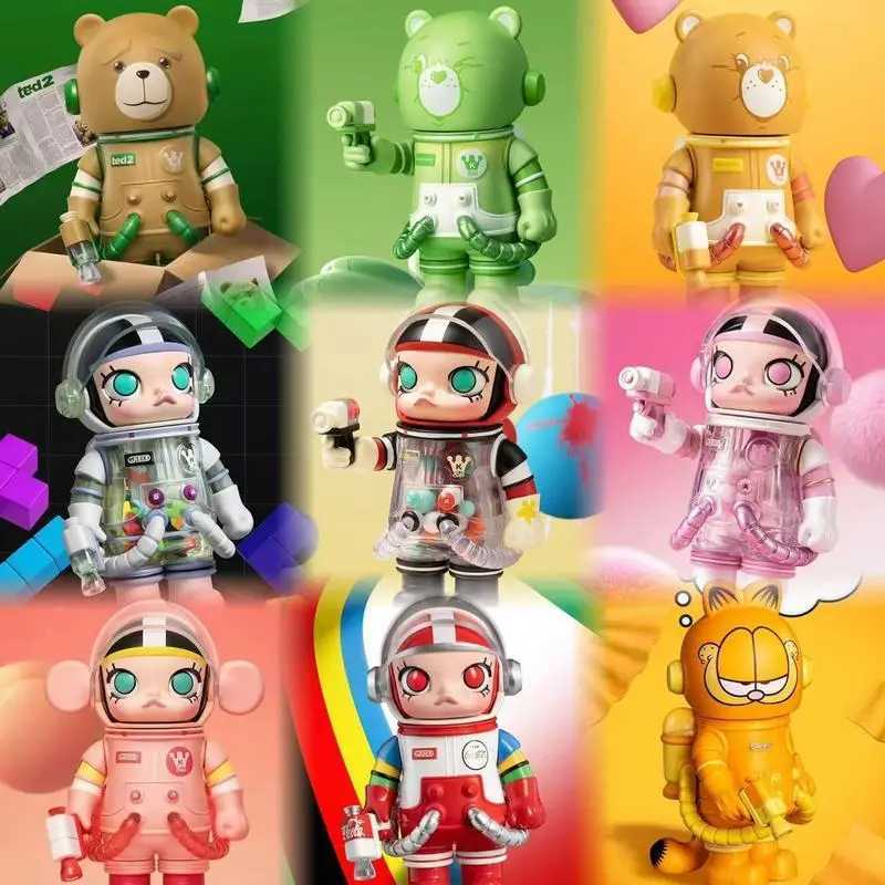Popmart Mega Space Molly 100% Series 3 Mystery Blind Box Toys Kawaii Anime Action Figure Collection Figurine Model Birthday GiftT250224