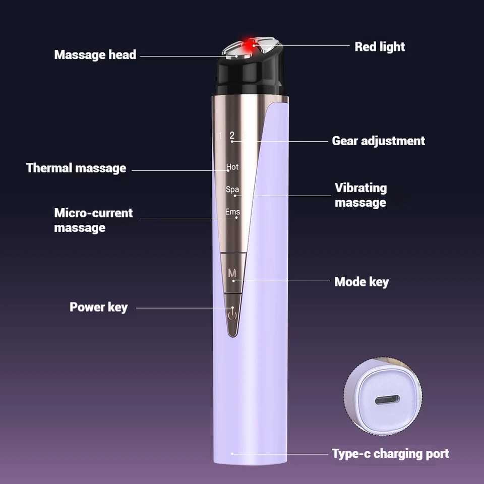 New type of red light EMS micro current eye protector for home use basic introduction of instrument heating eye massagerXJ250224