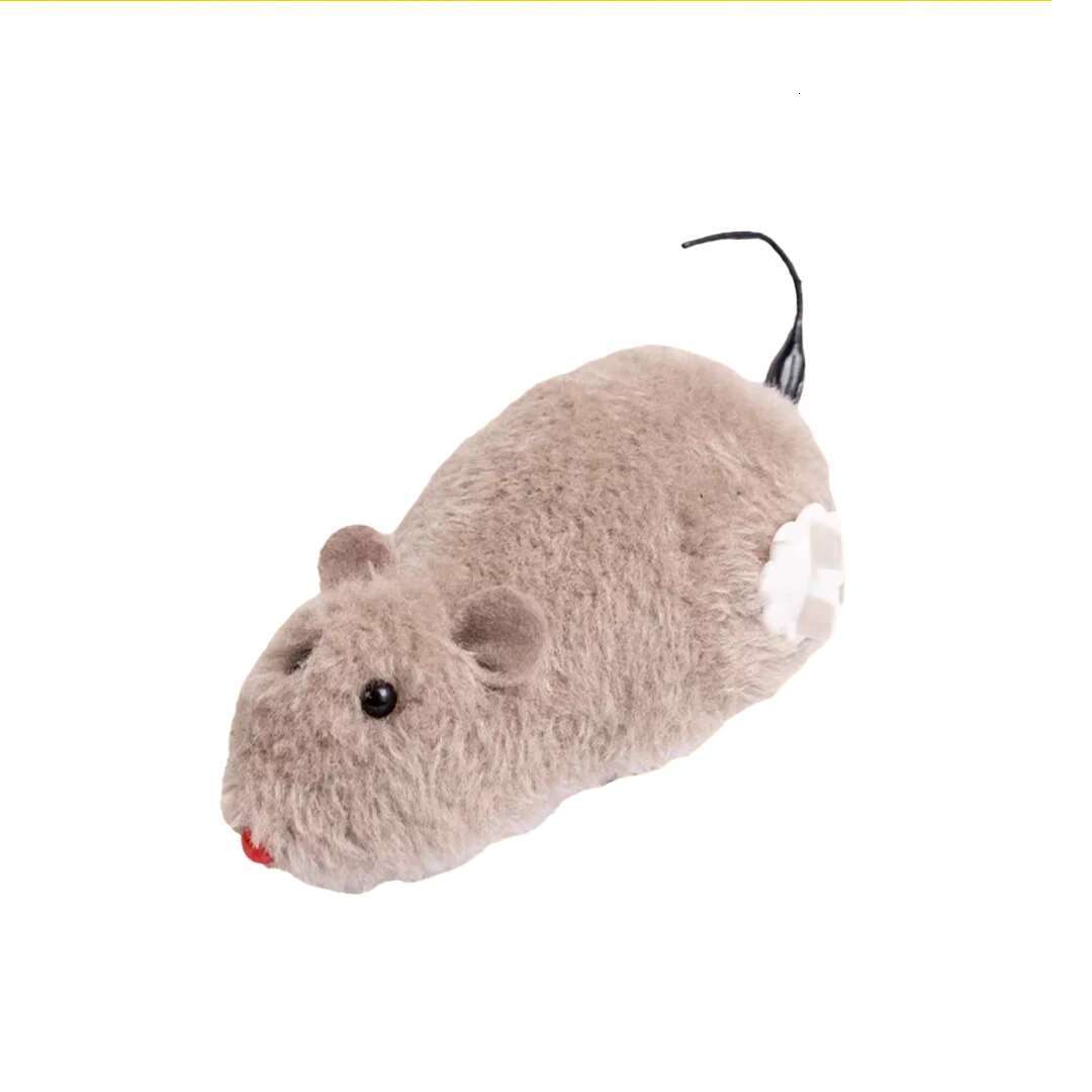 Clockwork Simulation Mouse No Batteries Durable Indoor Cat Hi-Lo Relieve Boredom Interactive Plush Pet Toys