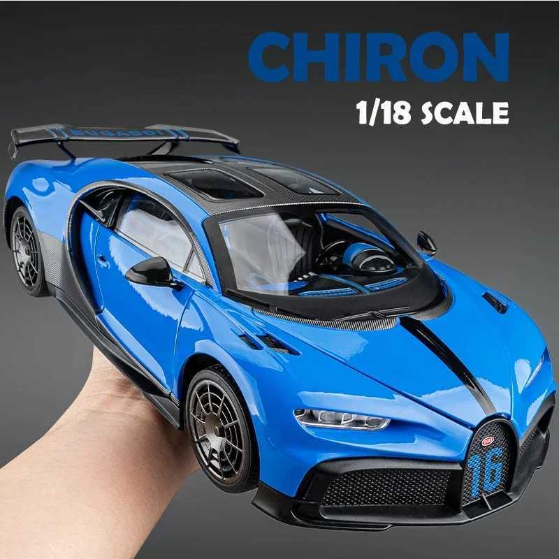 Large scale 1 18 Bugatti Camron supercar model foldable micro sound home decoration die-casting toy car childrens toy gift Z250224