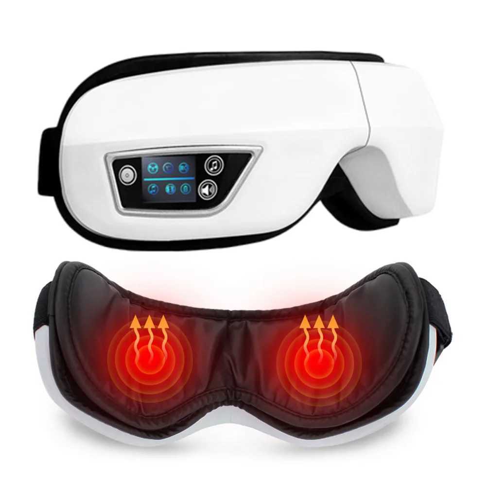 6D intelligent eye massager Airbag thermal compression Bluetooth music vibration heating eye massage care facial mask relax fatigue travel restXJ25022