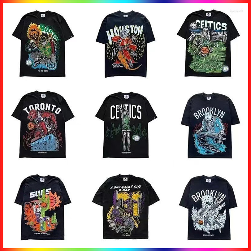 5A 25ss NEW Designer Mens T Shirt Women's T-shirt Rap star T-shirt High Street Hand Wash Heavy duty Craft Men's and Womens warrens Short Sleeve Retro Printed Tee shirts