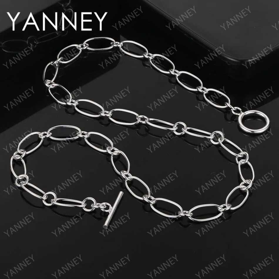 925 Sterling Silver 18 Inches Chain Necklace For Wen Men Hip Hop Punk Jewelry Accessories Gifts X250224