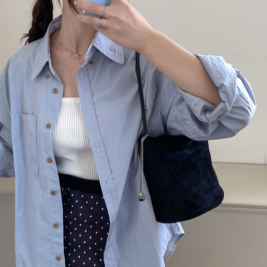 Versatile Fashion Arm Crossbody Cylindrical Womens Suede Shoulder Tote for Daily Use