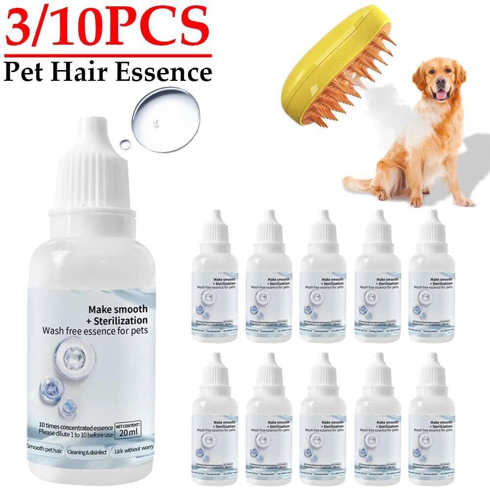 10-3PC Steam Wash Free Hair Serum Animal Grooming Essence Dog Depilation for Cat Steamy Brush Pet Cleaning