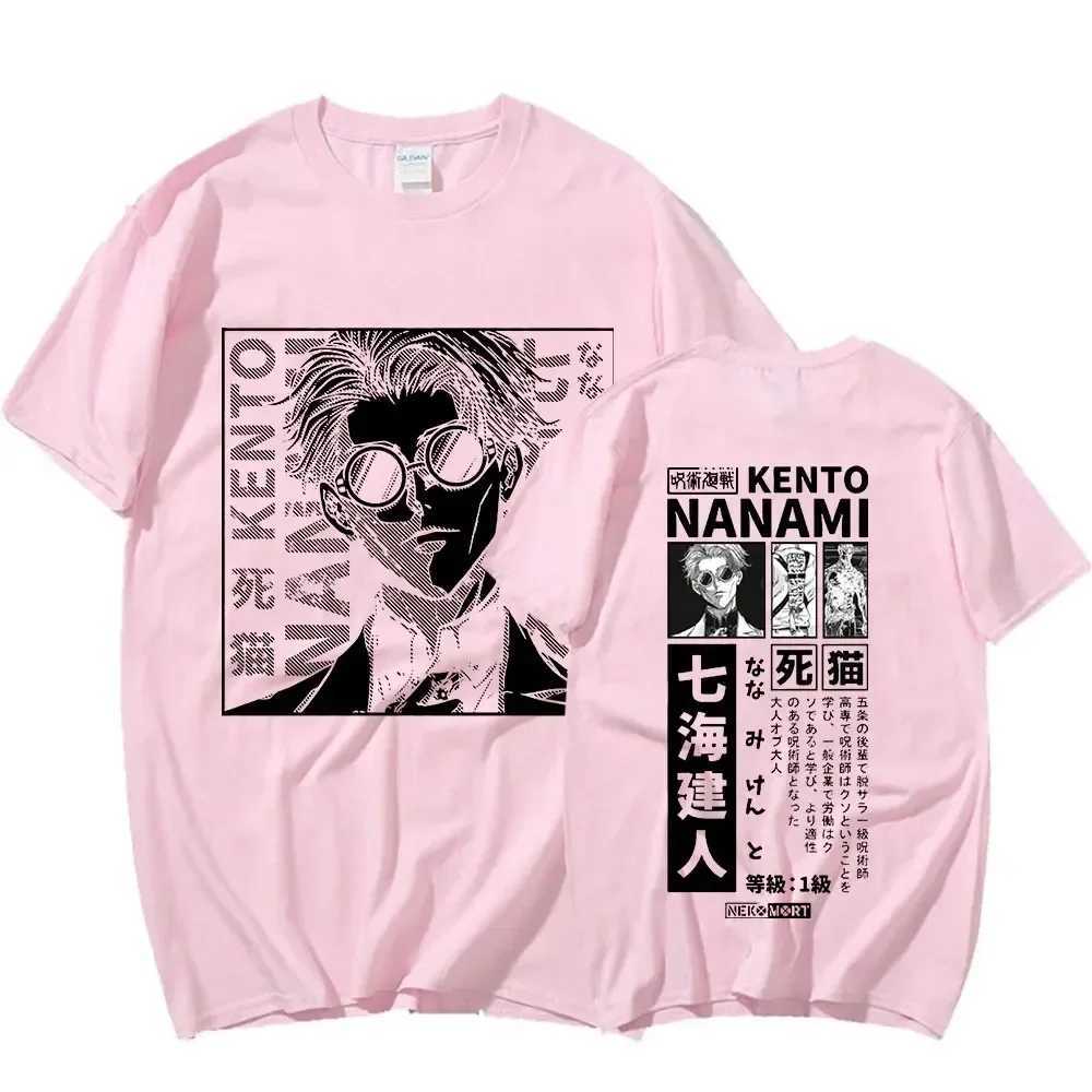 Anime Jujutsu Kaisen Nanami Kento Print T Shirt Men Women Casual Loose Tshirts Harajuku Unisex Prevalent Fashion T-shirt W250224