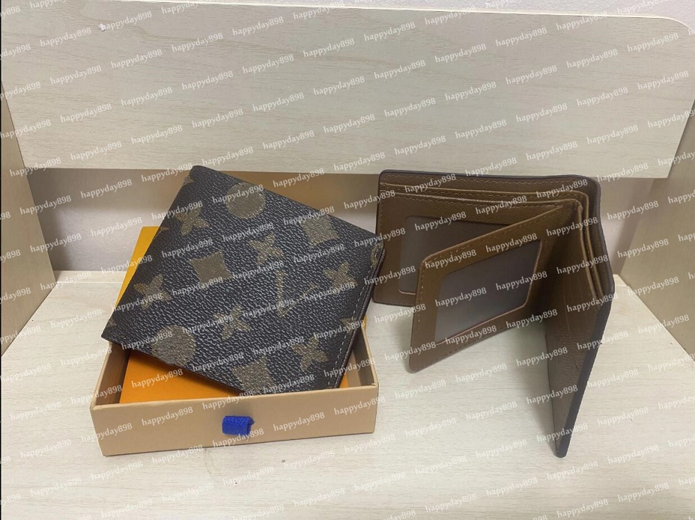High quality Designers Luxury Genuine Leather Wallets cardholder France Paris plaid style luxurys mens wallet designers women wallet Purse Crossbody Bag