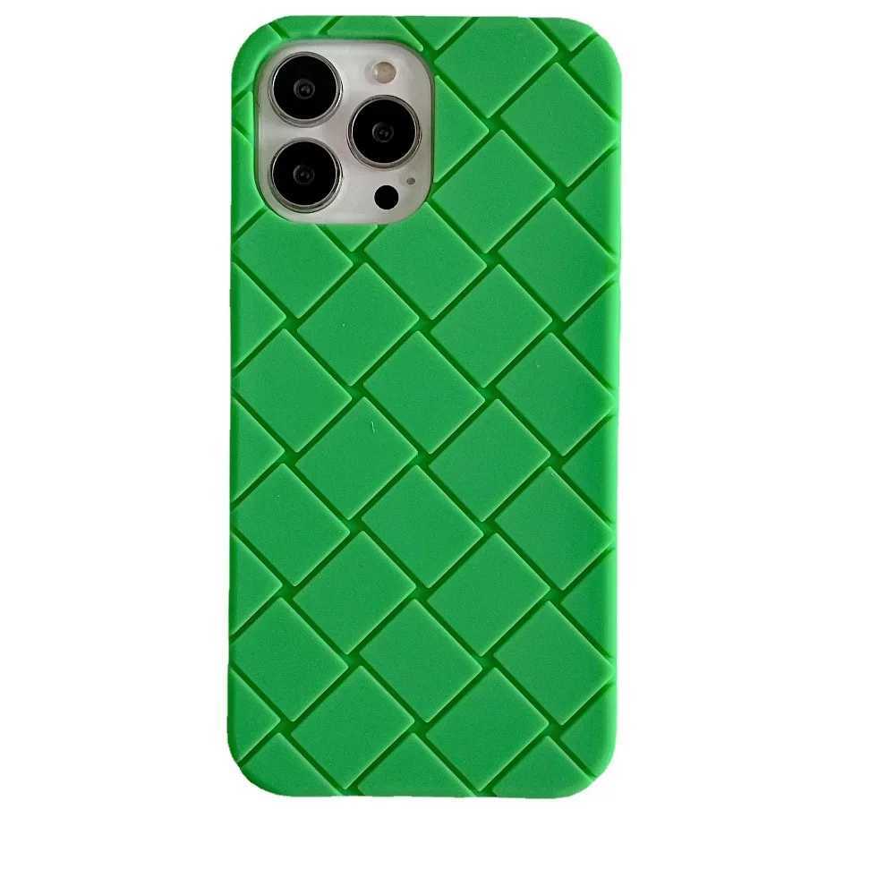 Luxury Woven Pattern Tpu Phone Case for iPhone 15 14 13 12 11 Pro Max Soft Silicone Rubber Back Cover for iPhone 15 14 Female X250224
