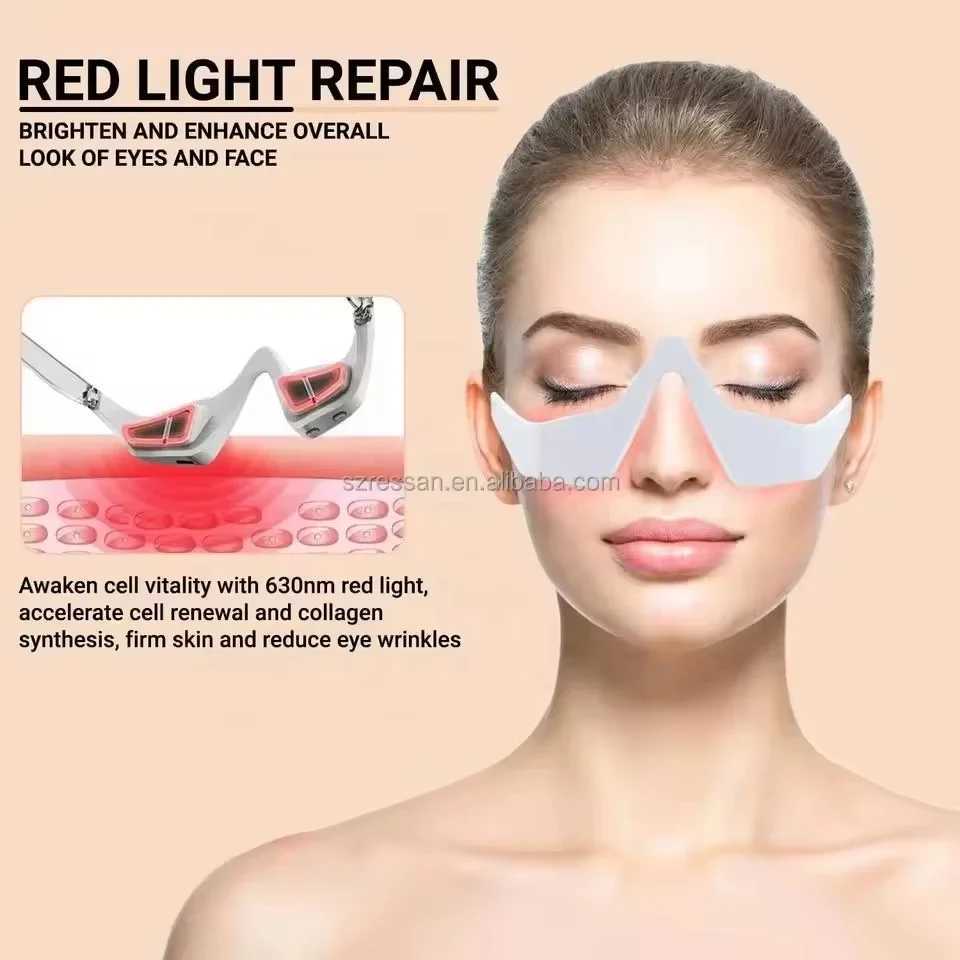 Under-eye Red Light Therapy Massager Microcurrent Facial Beauty Device Eye Massager Reduce Dark Circles Relax Eye FatigueXJ250224