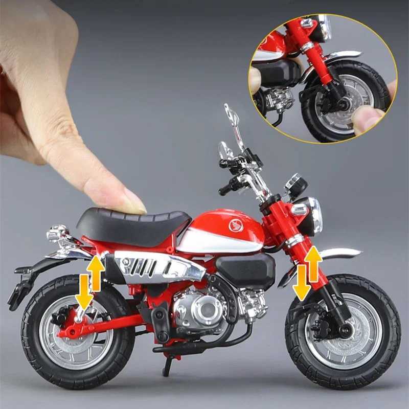 1 12 Honda 125 Alloy Sports Diecast Street Racing Motorcycle Model Silation Sound Light Kids Toys Gift Free shipping