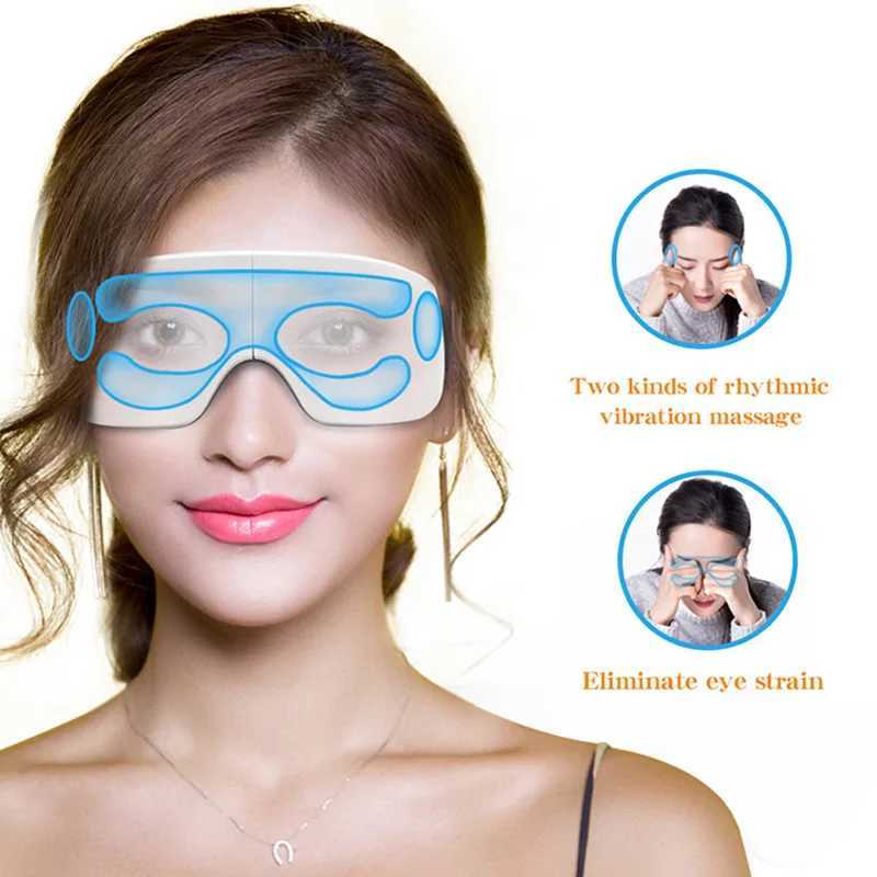 Conventional intelligent eye massager with hot Bluetooth music vibration migraine relief fatigue eye mask care toolXJ250224
