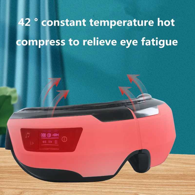 Rechargeable eye massager with vibration air pressure heating massage relaxation fatigue pressure Bluetooth glasses eye massage machineXJ250224