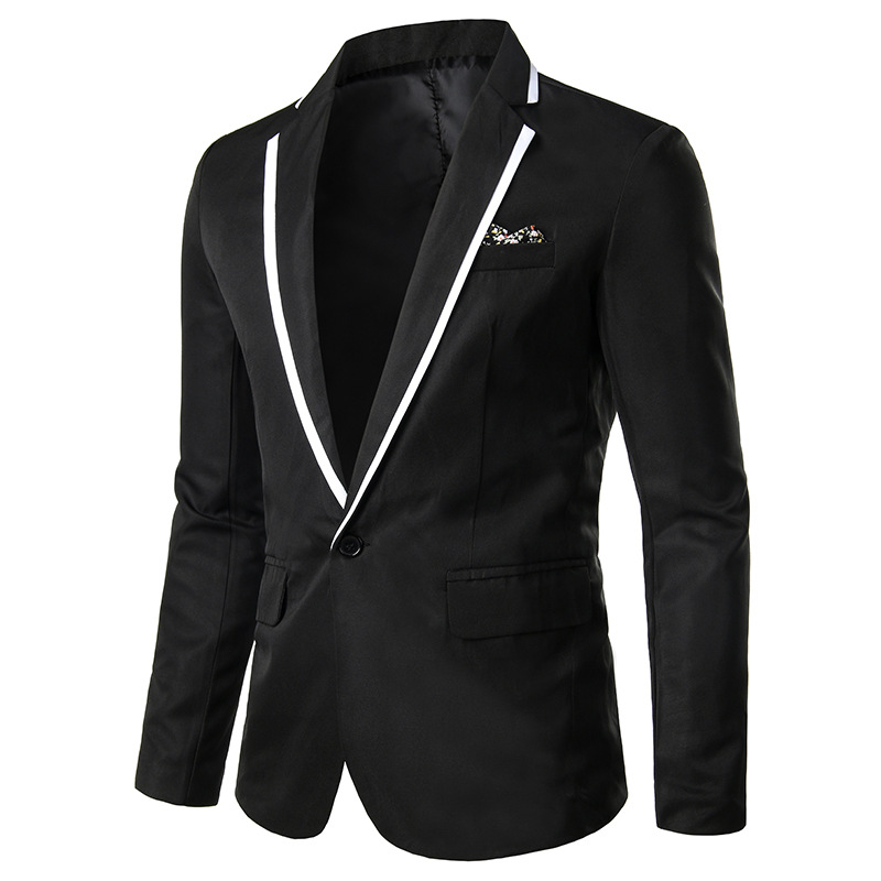 V223Elegant Long Sleeved Slim Fit Business Suit Jacket - Ideal for Everyday Wear Throughout the Year