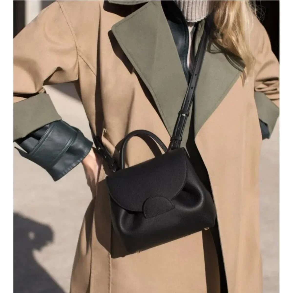 Brand 2025 French Contrast Litchi Pattern Handbag Backpack Crossbody Women Niche Single Shoulder Bag Commuting Gift