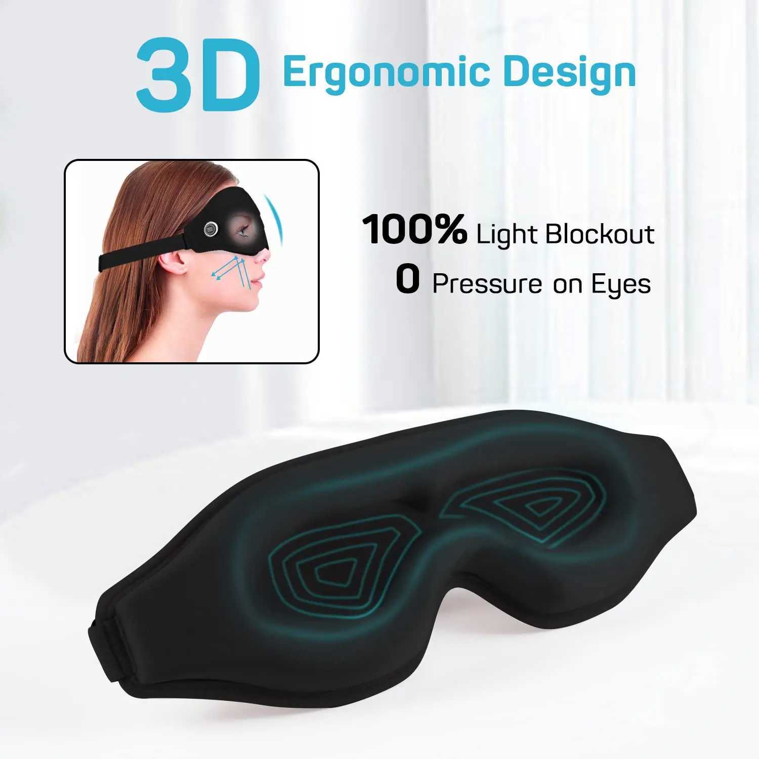 3-in-1 hot massage eye mask 3D hot compression eye mask used for sleep dry eyes tired eyes with 3 vibration modes and timer controlXJ250224