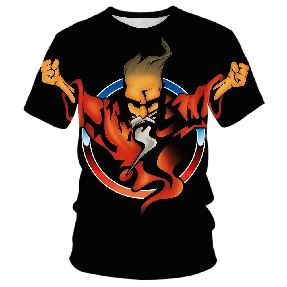 Summer fashion trend mens 3D printed personalized cool pattern casual and comfortable short sleeved T-shirt W250224