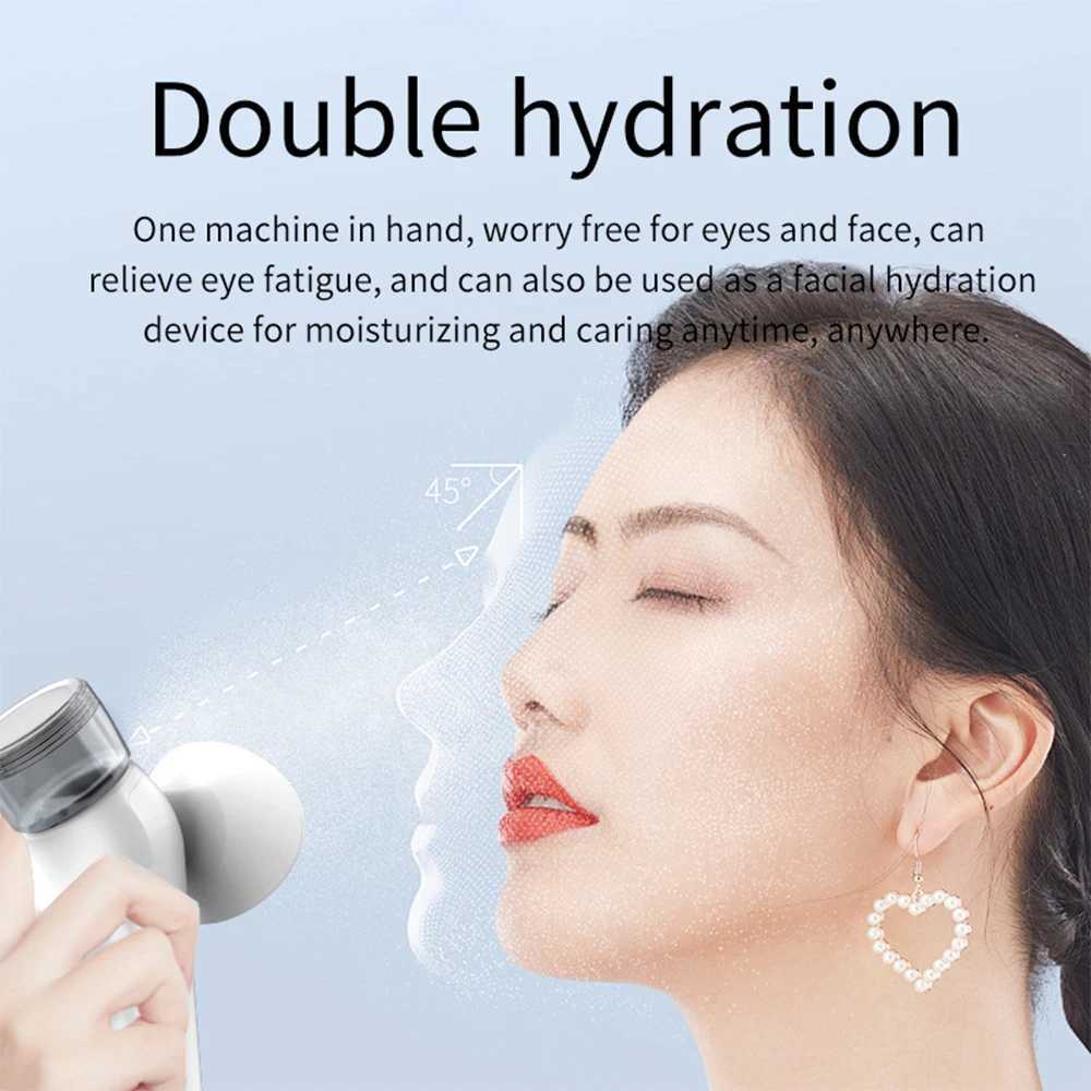 Eye Moisturizing Machine Portable Nano Sprayer Electric 3 Levels Hot Compress Relief Eyes Fatigue Dry Eye Care USB ChargingXJ250224