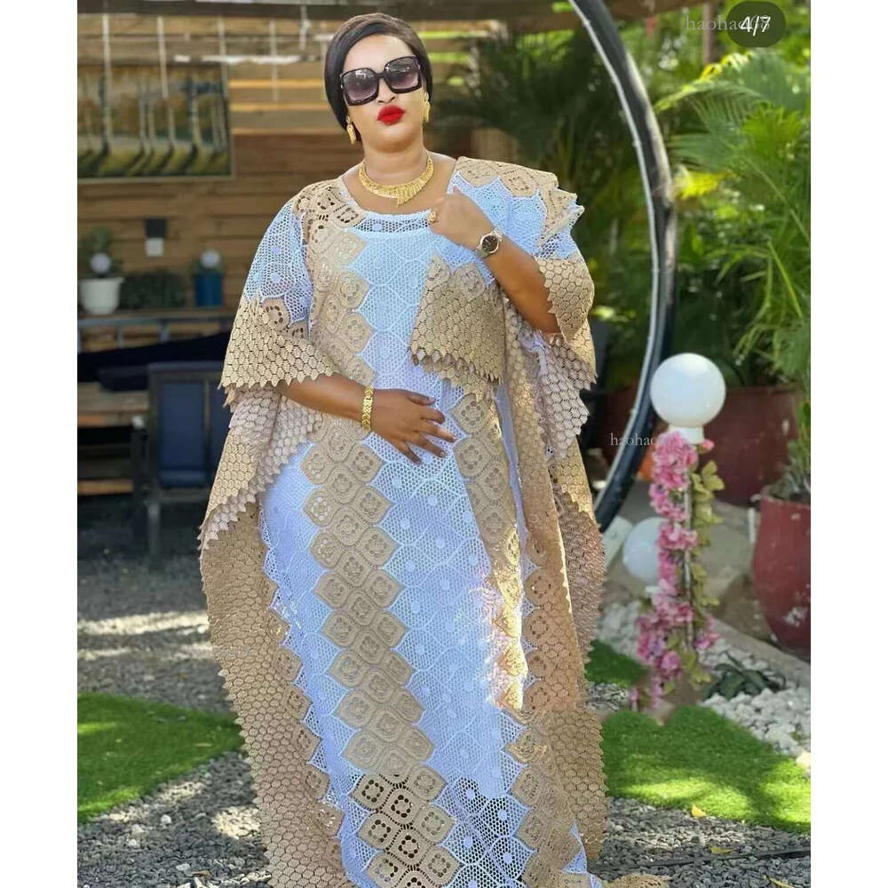 MAMADA L7590 African Women Clothing Dashiki Abaya Stylish Loose Long Evening Maxi Dresses Inside Skirt Free Size Dancing Party 240109