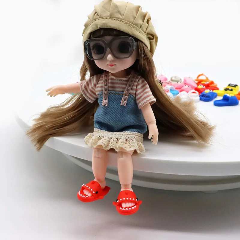 pper Cute Shark Slippers Doll Shoes Plastic Doll Shoes Suit for Ob11 P9 OB22 Blyth BJD12 1/6BJD YOSD Doll Accessories Gift for Girls S25224