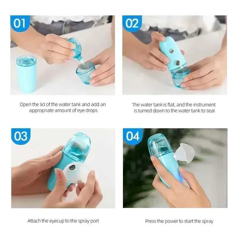 Nano Spray Eye Massage Instrument Facial Sprayer Humidifier USB Nebulizer Face Steamer Moisturizing Beauty Health Skin Care ToolXJ250224