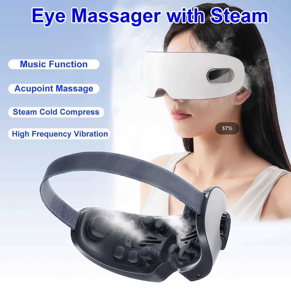 Eye Massager 6D Smart Airbag Vibration Eye Massage With Steam Bluetooth Eye Care Instrument Cold Compress Eye Massage GlassesXJ250224