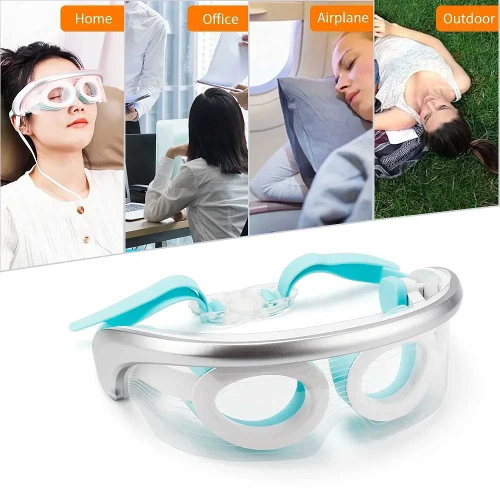 Eye Massager LED Photon Therapy Anti Aging Eye Skin Tightening Hot Compress Vibration Massage Beauty Device Relaxing BlindfoldXJ250224
