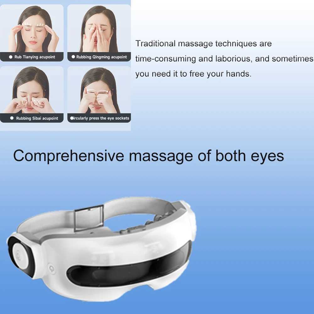 Eye Massager with Heat Smart Airbag Vibration Visible Eye Massage Hot Compress Bluetooth Music Eye Moistening Massager DeviceXJ250224