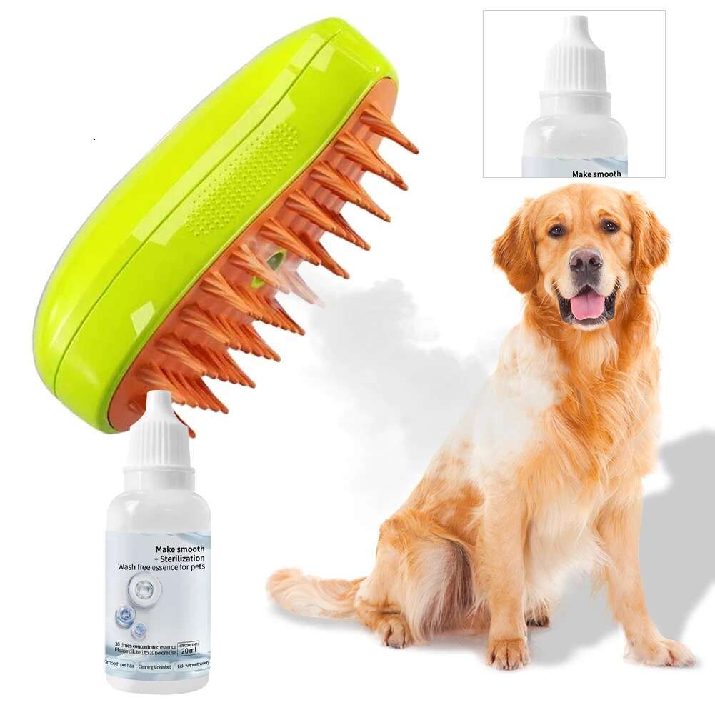 10-3PC Steam Wash Free Hair Serum Animal Grooming Essence Dog Depilation for Cat Steamy Brush Pet Cleaning