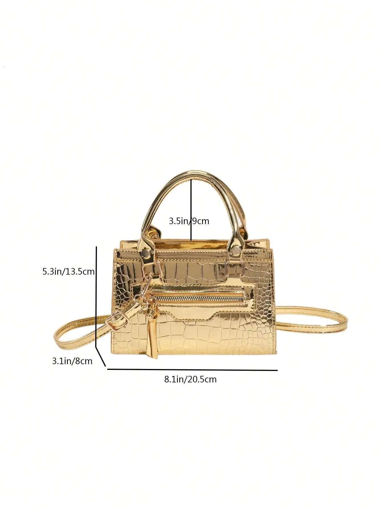 New Mini Crocodile Pattern Fashionable Multi trend purpose Zipper Closed Handbag leisure with Detachable Shoulder Strap Designer Trendy Shoulder Bag