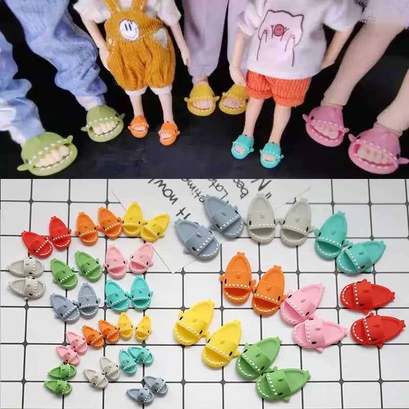 pper Cute Shark Slippers Doll Shoes Plastic Doll Shoes Suit for Ob11 P9 OB22 Blyth BJD12 1/6BJD YOSD Doll Accessories Gift for Girls S25224