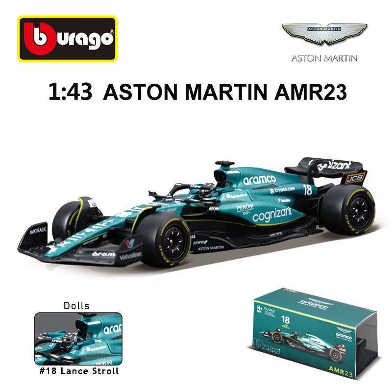Bburago 1 43 Aston Martin Series AMR23 F1 Racing Alloy Die Casting Model Toy 14# Fernando Alonso 2023 Boy Gift Free shipping