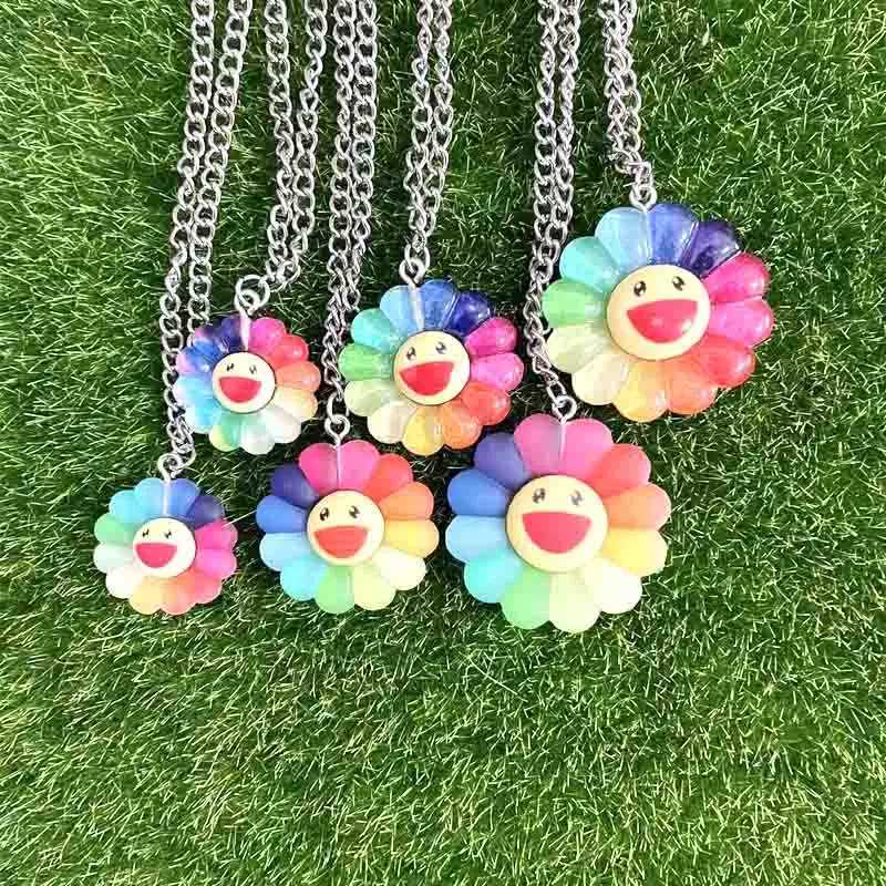50cm full-size cute Suower resin pendant chain necklace for gifts X250224