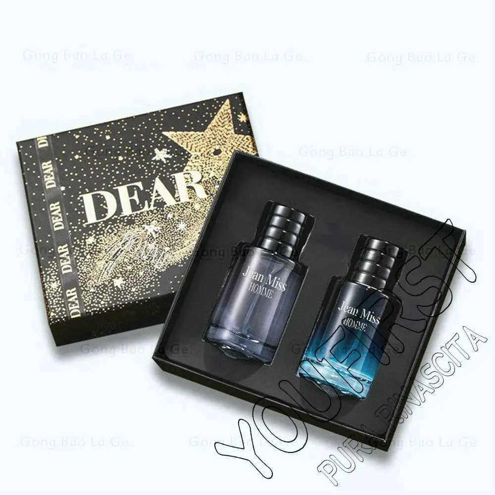 Brand Perfume Men Gift Box 2pcs Set 00ml Lasting Fragrance Perfumes De Mujer Floral Scent Man Cologne Pheromone Perfumes Men W250224