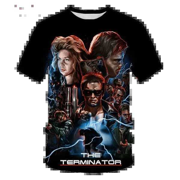New Classic Movie Terminator T-Shirts 3D Print Men Women Fashion Short Sleeve T Shirt Oversized Streetwear Kids Tee Top Clothing W250224