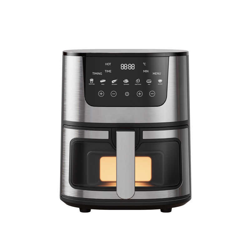 2025 Stainless steel touch type electric air fryer with large capacity for home viewing X250224