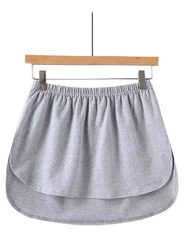 Detachable Womens Skirts Half Slips Stretch Shirt Irregular Tail Hem Inner Skirt Ladies Underdress Petticoat Underskirt 250224
