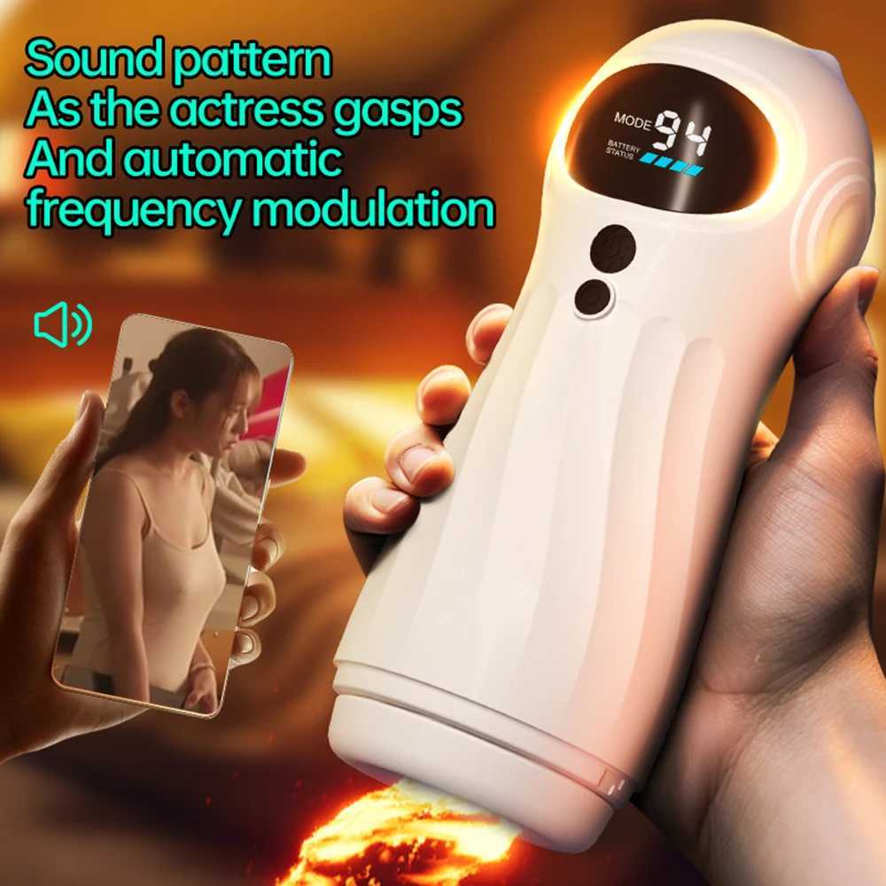 APP Remote Automatic Sucking Male Masturbator Cup Real Vagina Vibration Blowjob Masturbation Heated Sex Manes Toys For ManW250224