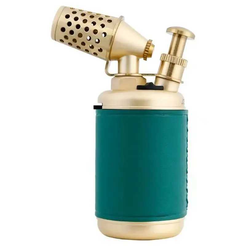 Torch lighter refillable butane cool luxury vintage isqueiro adjustable Blue Jet Flame Cooking cigar lighters no gas includedT250224