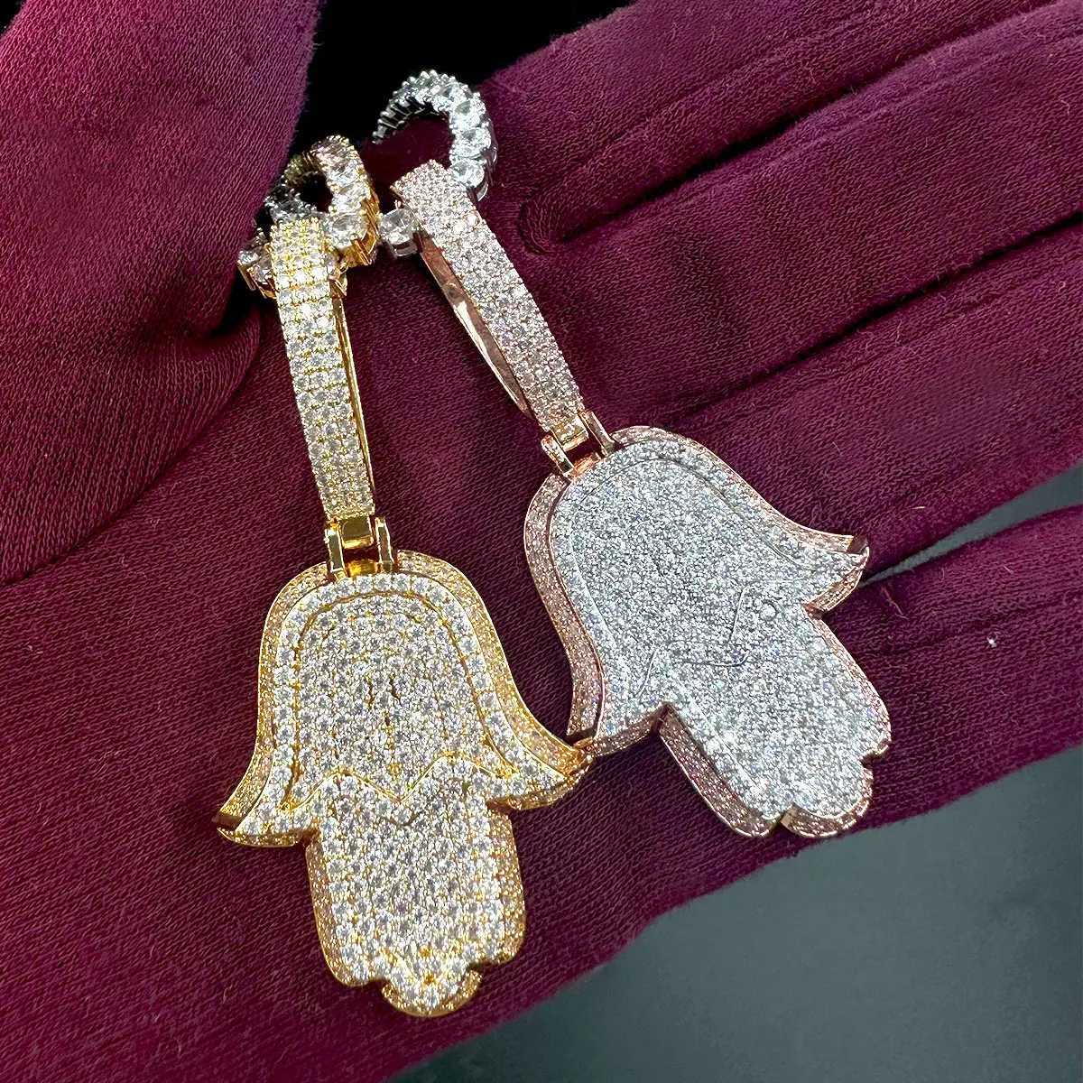 Aokaishen Out Big Halma Pendant Gold Color Hip Hop Jewelry X250224