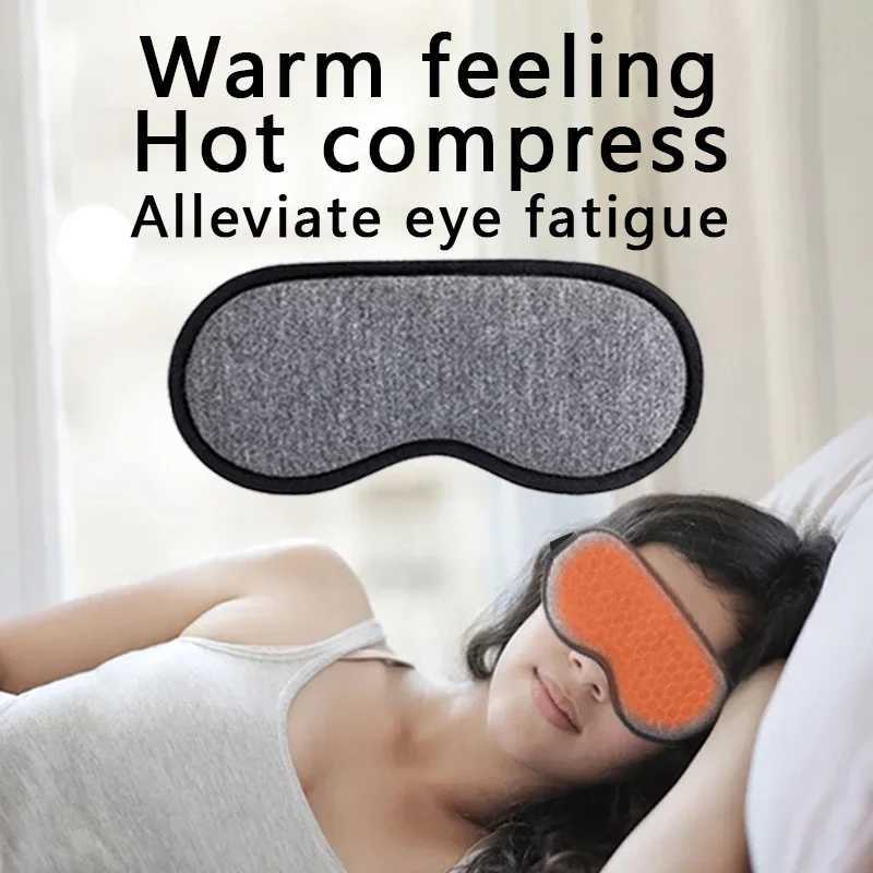 Heated Eye Mask USB Charging Home Use Shading 3D Steam Deep Relaxation Sleep Protector Compress Relieve Eye Fatigue Smart TimingXJ250224