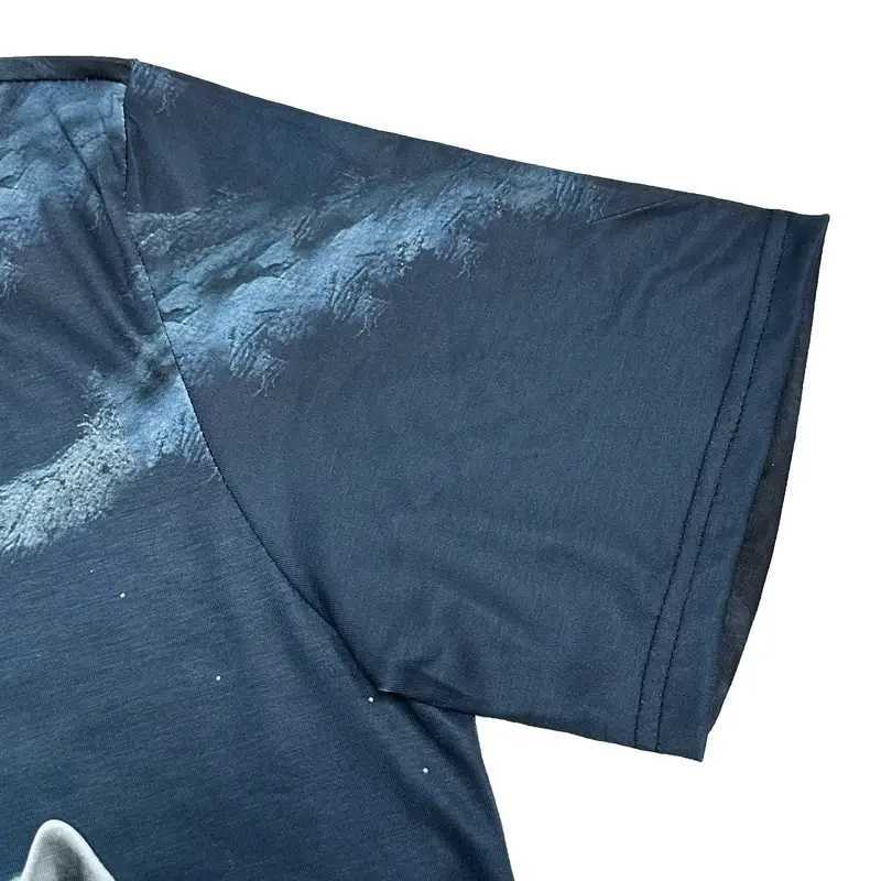 3d Wolf Print Mens T-Shirt Summer Breath Short Sleeve Tees For Men Retro T-Shirt Street Trend Man Clothes Oversized Sport Shirt W250224